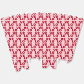 Love Vetgedrukte Typografie Roze & Rode Feest Bedankdoosjes (Ongevouwen)