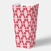 Love Vetgedrukte Typografie Roze & Rode Feest Bedankdoosjes (Voorkant)