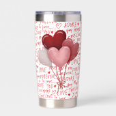Love Vibes Water Bottle Geïsoleerde Drinkbeker (Achterkant)
