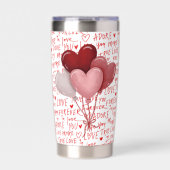 Love Vibes Water Bottle Geïsoleerde Drinkbeker (Voorkant)