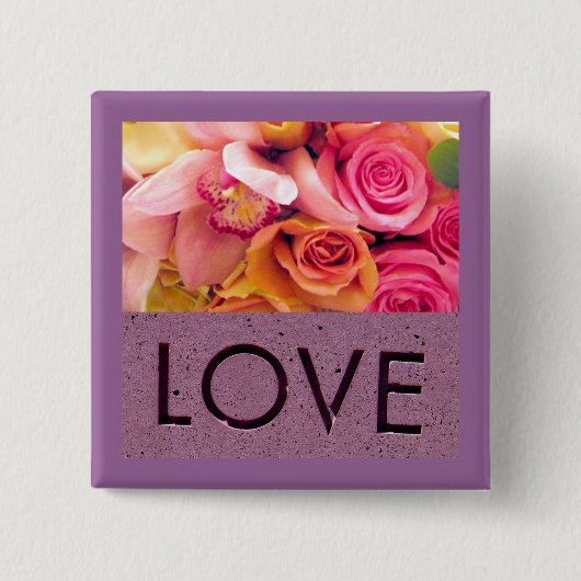 Love_ Vierkante Button 5,1 Cm (Voorkant)