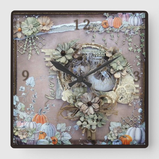 Love vierkante klok (Voorkant)