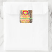 Love_ Vierkante Sticker (Tas)