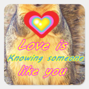 Love_ Vierkante Sticker