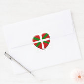 love vlaggen van Baskenland Vierkante Sticker (Envelop)
