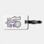 Love Volleyball Bagagelabel (Achterkant horizontaal)