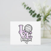 Love Volleyball Briefkaart (Staand voorkant)
