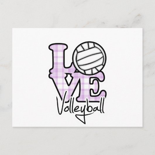 Love Volleyball Briefkaart (Voorkant)