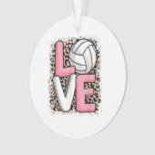 Love Volleyball Empreinte de léopard Filles Volley (devant)