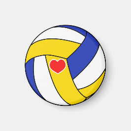 Love volleyball - Sport ball with hart Magneet