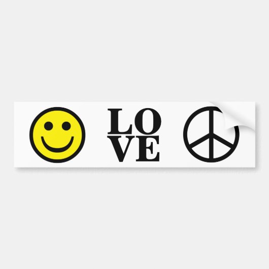 LOVE Vrede Bumpersticker (Voorkant)