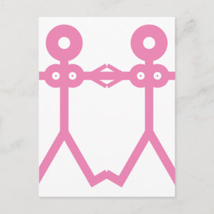 Love vrouwen roze 2006 Icoon Kunst Briefkaart