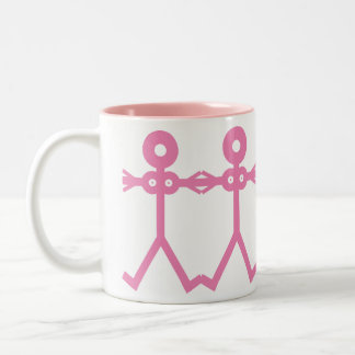 Love vrouwen roze 2006 Icoon Kunst Tweekleurige Koffiemok