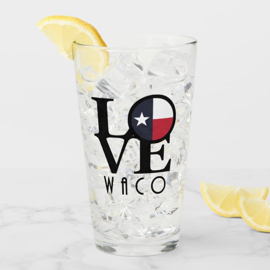 LOVE Waco Texas Glas (Voorkant ijs)