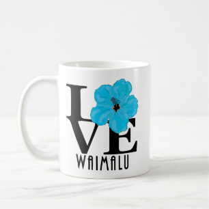 LOVE Waimalu Blue Hibiscus 11oz Koffiemok