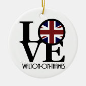 LOVE Walton-On-Thames Keramisch Ornament (Voorkant)