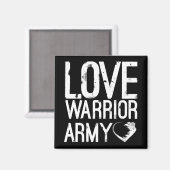 Love Warrior Armée Carré Magnet (Recto/Verso)