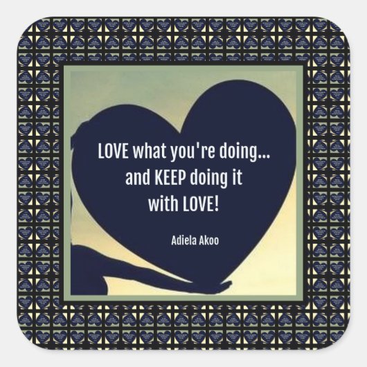 LOVE Wat Je Doet Stickers van Adiela Akoo (Voorkant)
