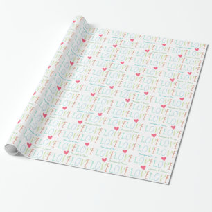 Love Wedding Custom Wrapping Paper Cadeaupapier