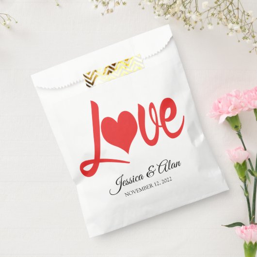 Love Wedding Favor Bags Bedankzakje (Gezegeld)
