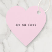 Love Wedding Favor Label, Heart Wedding Gift Label (Achterkant)