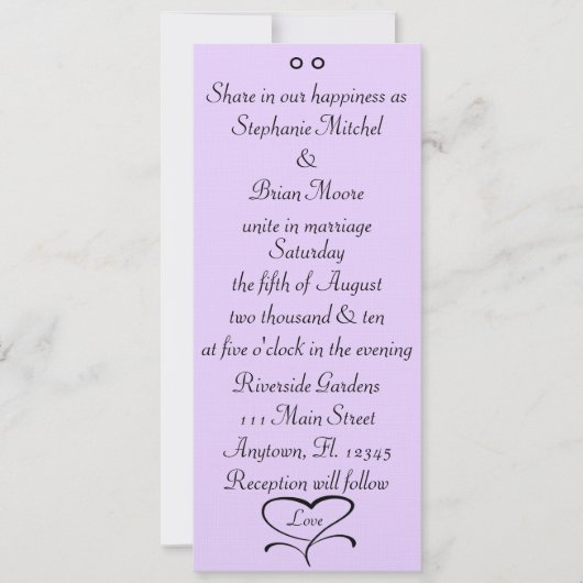 Love Wedding Invites Kaart (Voorkant)