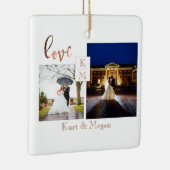 Love Wedding Ornnament Keramisch Ornament (Rechts)