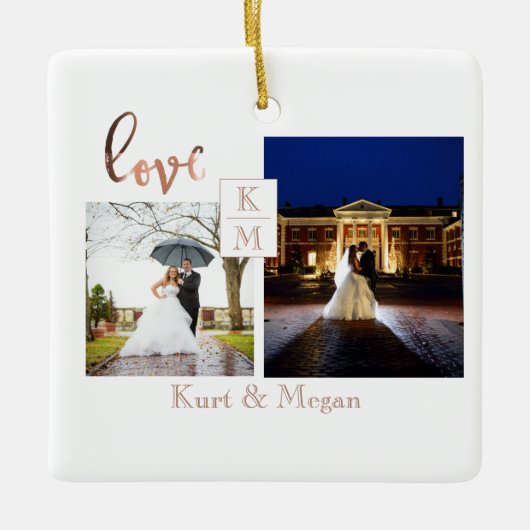 Love Wedding Ornnament Keramisch Ornament (Voorkant)