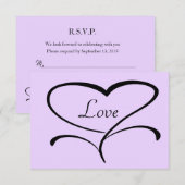 Love Wedding Response-kaarten RSVP Kaartje (Voorkant / Achterkant)
