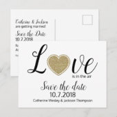 Love Wedding Save the Date Post Kaart (Voorkant / Achterkant)
