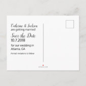 Love Wedding Save the Date Post Kaart (Achterkant)