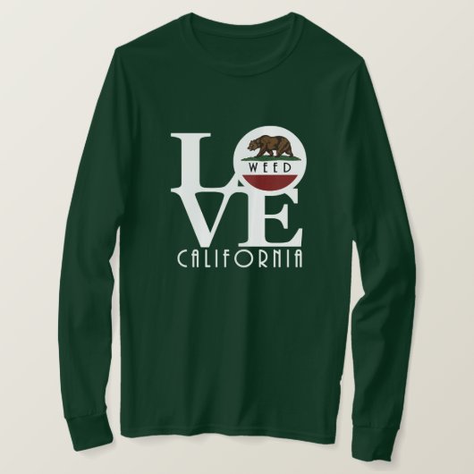 LOVE Weed California T-shirt (Design voorkant)