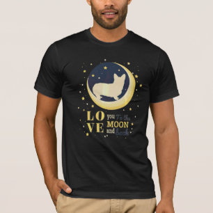 Love Welsh Corgi Dog to the Moon T-shirt