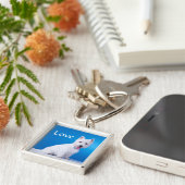 Love West Highland Terrier Westie Sleutelhanger (Zijkant)