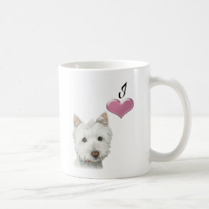 Love Westie Dog Art Mok