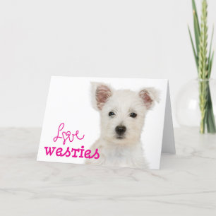 Love Westies Blank Note Kaart