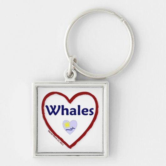 Love Whales Sleutelhanger (Voorkant)