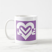 Love White en Paars Koffiemok (Links)