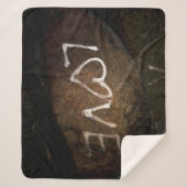 Love White Graffiti Sherpa Deken (Voorkant)