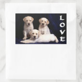 Love White Labrador Retriever Stickers Chien Chien (Sac)