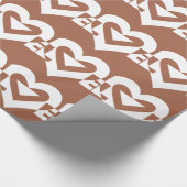 Love White on Brown Cadeaupapier (Hoek)