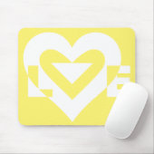 Love White on Yellow Muismat (Met muis)
