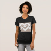 Love White op Grey T-shirt (Voorkant volledig)