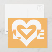 Love White op Sinaasappel Briefkaart (Voorkant / Achterkant)