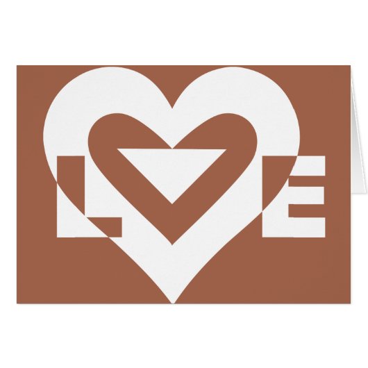 Love White sur Brown (Devant horizontal)
