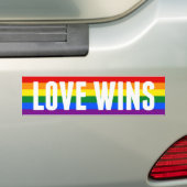 LOVE WIJS homohuwelijk bumper sticker (Op auto)