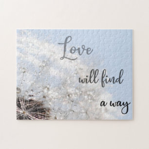 Love will find a way! Sky Blue Dandelion Seed Legpuzzel