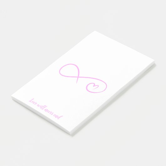 Love will never end - post-it® notes (Schuin)