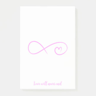 Love will never end - post-it® notes