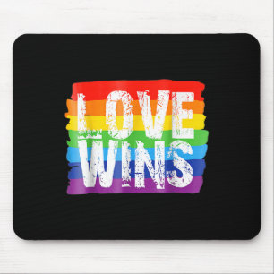 Love Win Rainbow Peace Sign Pride Lesbian Muismat